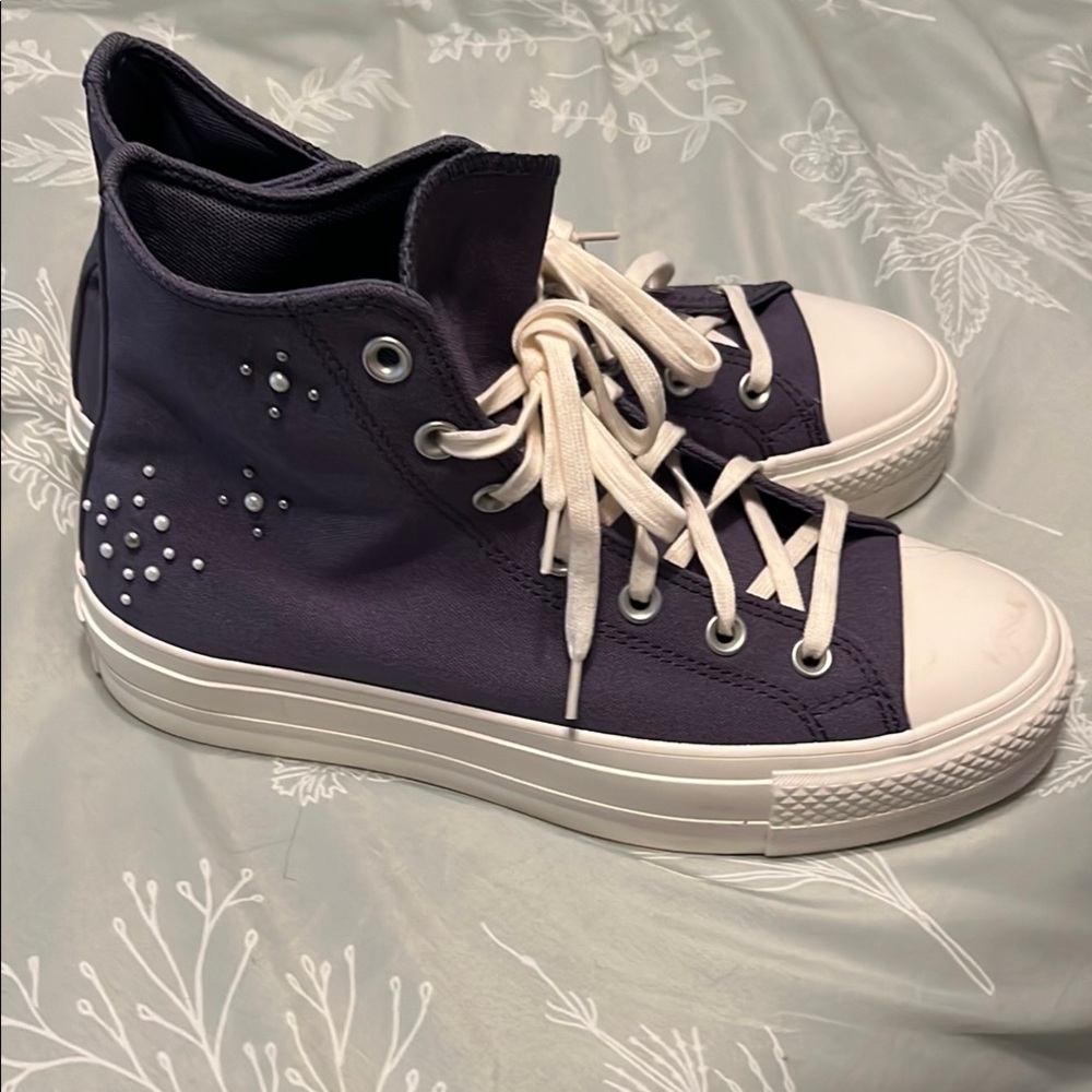 Converse High Top Platform Shoes Worn Once!